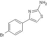 2-氨基-4-(4-溴苯基)噻唑结构式
