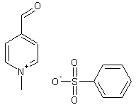 N-甲基吡啶-4-羰甲醛苯磺酸盐结构式