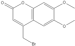 4-(溴甲基)-6,7-二甲氧基香豆素结构式