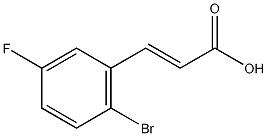 2-溴-5-氟代肉桂酸结构式
