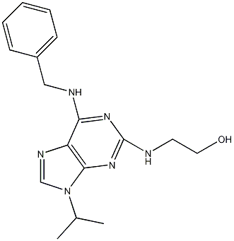 2-(2'-羟基乙胺基)-6-苯甲基氨基-9-异丙基嘌呤结构式