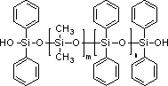 聚(二甲基硅氧烷-co-二苯基硅氧烷), 端二羟基结构式