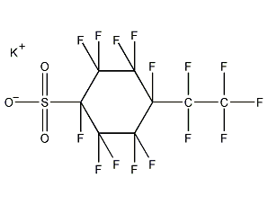 十氟-4-(五氟乙基)环氧己烷磺酸钾盐结构式