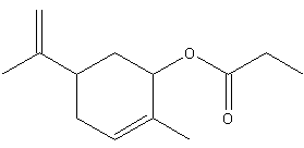 丙酸香芹酯结构式