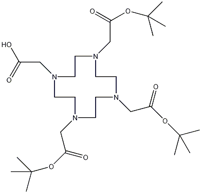 三叔丁基1,4,7,10-四氮杂环十二烷-1,4,7,10-四乙酸结构式