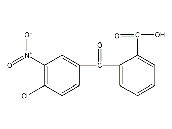 2-(4-氯-3-硝基苯甲酰)苯甲酸结构式