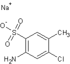 4-氨基-2-氯代甲苯-5-磺酸钠结构式