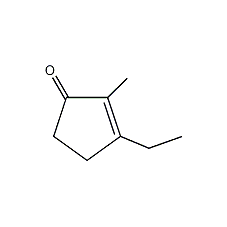 3-乙基-2-甲基-2-环戊烯-1-酮结构式
