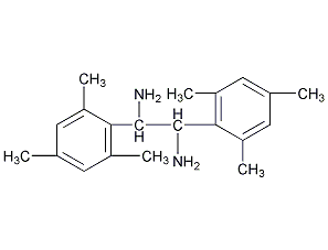 (1R,2R)-1,2-二(2,4,6-三甲基苯基)乙基烯二胺结构式
