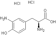 3-氨基-1-酪氨酸二氯化氢一水结构式