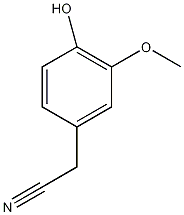 4-羟基-3-甲氧基苯乙腈结构式