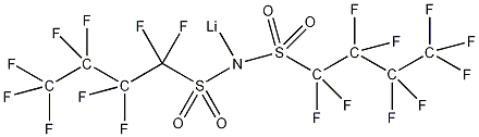 双(全氟-1-丁磺酰基)亚胺化锂结构式