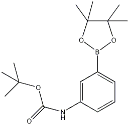 N-[3-(4,4,5,5-四甲基二杂戊硼烷基苯基]氨基甲酸正丁酯结构式