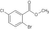 2-溴-5-氯苯甲酸甲酯结构式