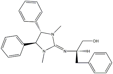 (4S,5S)-1,3-二甲基-4,5-二苯基-2-[(R)-1-苄基-2-羟乙基亚]咪唑烷结构式