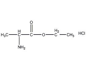 DL-丙氨酸乙酯盐酸盐结构式