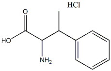 β-甲基-DL-苯丙氨酸盐酸盐结构式