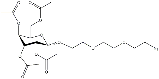 2-[2-(2-叠氮乙氧基)乙氧基]乙基2,3,4,6-四-O-乙酰-D-半乳糖苷结构式