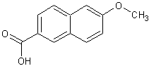 6-甲氧基-2-萘甲酸结构式