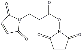 3-雄酰亚胺丙酸 N-羟琥珀酸亚胺酯结构式