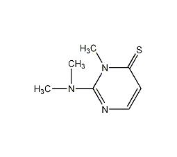 2-(二甲氨基)-3-甲基-4(3H)嘧啶硫酮结构式