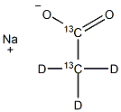 乙酸钠-13C2,d3结构式