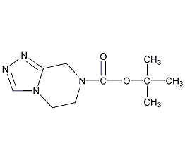 5,6-二氢-[1,2,4]三唑并[4,3-a]吡嗪-7(8H)-甲酸叔丁醇酯结构式