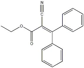 2-氰基-3,3-二苯基丙烯酸乙酯结构式