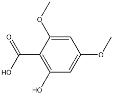 2-羟基-4,6-二甲氧基苯甲酸结构式