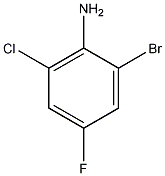 2-溴-6-氯-4-氟苯胺结构式