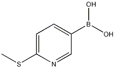 6-(甲硫基)吡啶-3-硼酸结构式