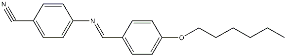 p-己氧基苄烯-p-氨基苄腈结构式