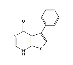 5-苯基-3H-噻吩[2,3-d]-嘧啶-4-酮结构式