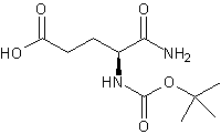 Boc-l-异谷酰胺结构式