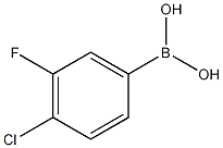 4-氯-3-氟苯基硼酸结构式