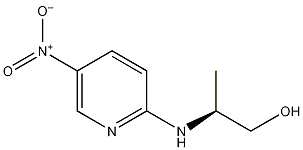 (S)-(-)-N-(5-硝基-2-吡啶基)氨基丙醇结构式