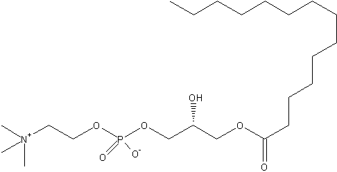 1-肉豆蔻-sn-甘油-3-磷酸胆碱结构式