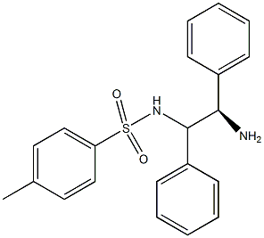(R,R)-(-)-N-对甲苯磺酰基-1,2-二苯基乙二胺结构式