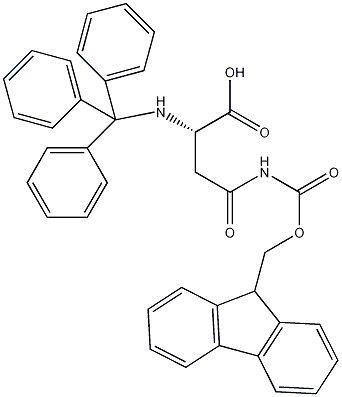 芴甲氧羰基-N-三苯甲基-L-天冬酰胺结构式