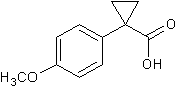 1-(4-甲氧基苯)-1-环丙羧酸结构式