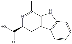 (S)-4,9-二氢-1-甲基-3H-吡啶并(3,4-b)吲哚-3-羧酸结构式