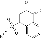 1,2-萘醌-4-磺酸钾盐结构式