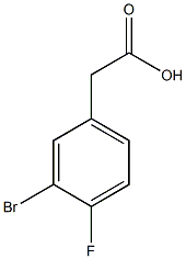 3-溴-4-氟苯乙酸结构式