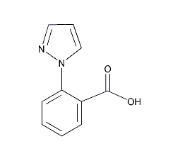 2-(1H-吡唑-1-基)苯甲酸结构式