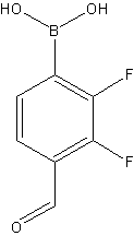 2,3-二氟-4-甲酰基苯硼酸结构式