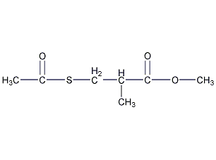 (R)-(+)-3-(乙酰硫基)异丁酸甲酯结构式