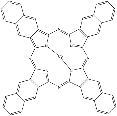 钴(II) 2,3-萘醛花青苷结构式