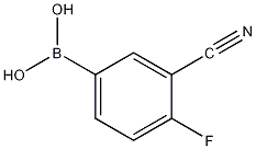 3-氰基-4-氟苯基硼酸结构式