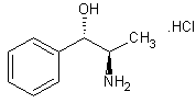 (1R,2S)-(+)-降麻黄碱盐酸盐结构式