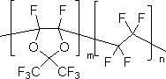 聚[4,5-二氟-2,2-双(三氟甲基)-1,3-二氧杂环戊二烯-co-四氟乙烯]结构式